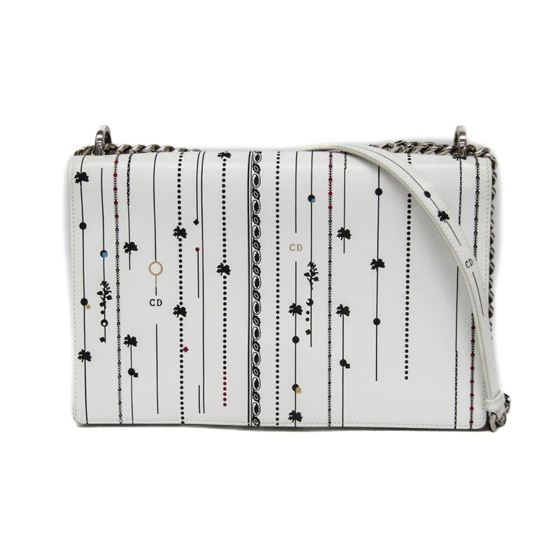 Christian Dior Diorama Chain Shoulder Bag Women's Leather Shoulder Bag White: --- Catalog ---Category: SizeSize (HxWxD): 19cm x 28.5cm x 9cm / 7.48'' x 11.22'' x 3.54''Strap Length: 105cm - 115cm / 41.33'' - 45.27''Category: DesignType: Shoulder bagColor: WhiteGender: WomenClos
