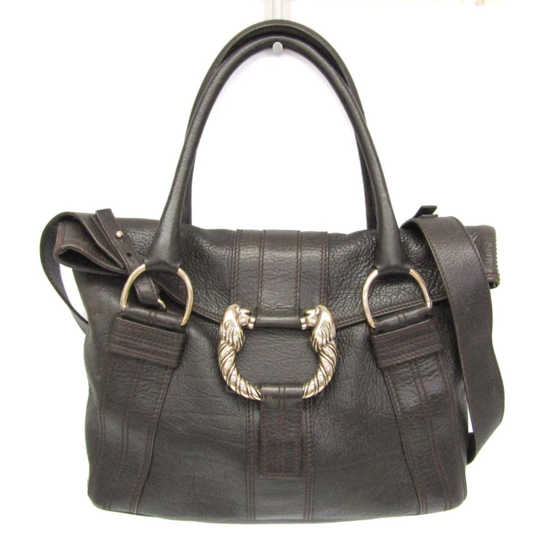 Bvlgari Leoni 34730 Women's Leather Handbag,Shoulder Bag Dark Brown: --- Catalog ---Category: SizeSize (HxWxD): 27cm x 35cm x 8cm / 10.62'' x 13.77'' x 3.14''Strap Length: 103cm - 106cm / 40.55'' - 41.73''Handle Length: 57cm / 22.44''Category: DesignType: Handbag, Shou