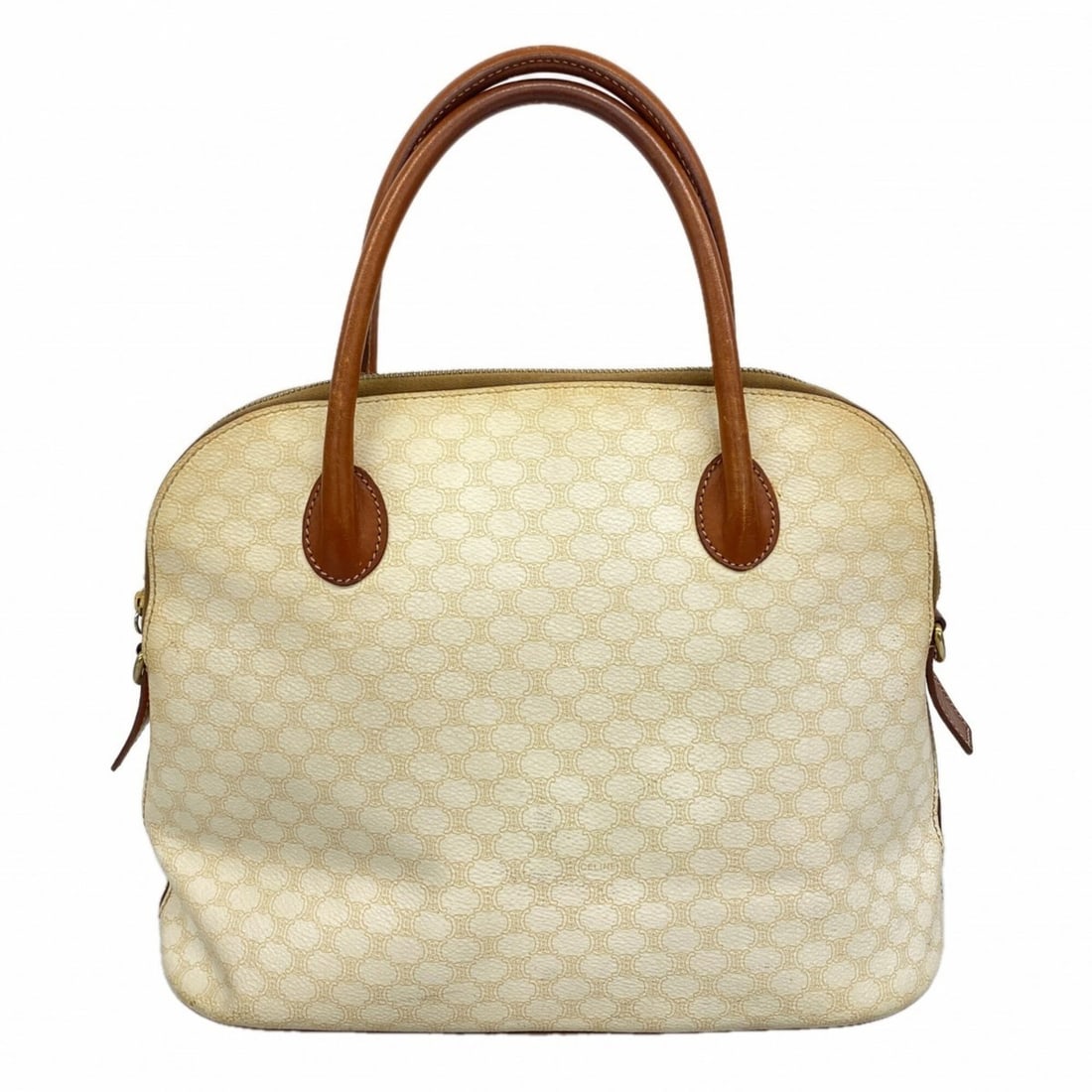 Celine Macadam handbag, beige, women's.: --- Catalog ---Category: SizeSize (HxWxD): 24.5cm x 31.5cm x 12.5cm / 9.64'' x 12.4'' x 4.92''Category: DesignType: HandbagColor: BeigeGender: WomenMaterial: PVC Hardware Color: GoldCategory: GeneralB