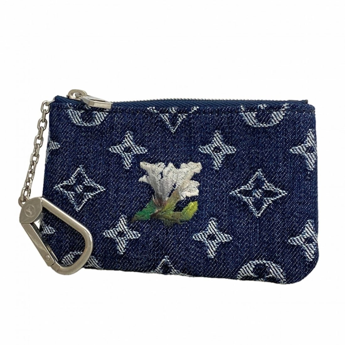 Louis Vuitton Monogram Flower Denim Pochette Clé Wallet/Coin Case M27561 Blue (Men's/Women's): --- Catalog ---Category: SizeSize (HxWxD): 7.5cm x 12.5cm x 2cm / 2.95'' x 4.92'' x 0.78''Category: DesignType: Coin purse/coin caseColor: BlueGender: Men,WomenCategory: GeneralMPN: M27561Brand: Louis