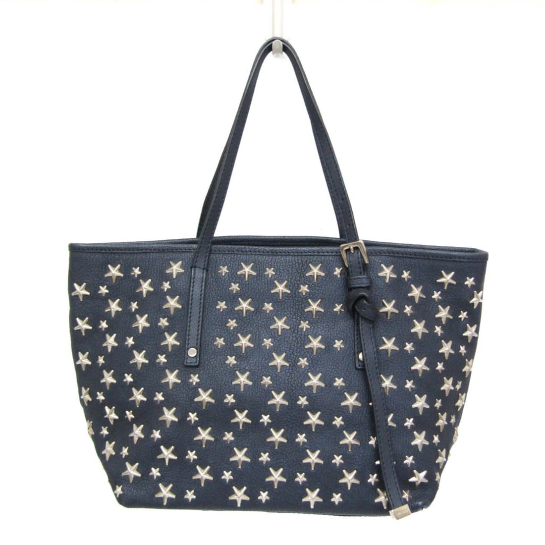 Jimmy Choo Sasha S Star Studs Women's Leather Tote Bag Navy (1 of 14)
