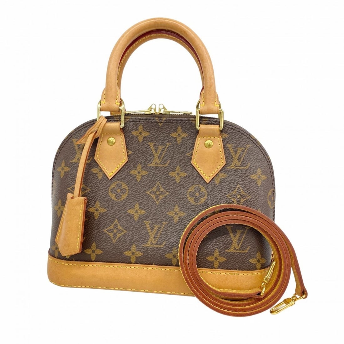 Louis Vuitton Alma BB Monogram Handbag M53152 Brown 2-way bag for women (1 of 12)