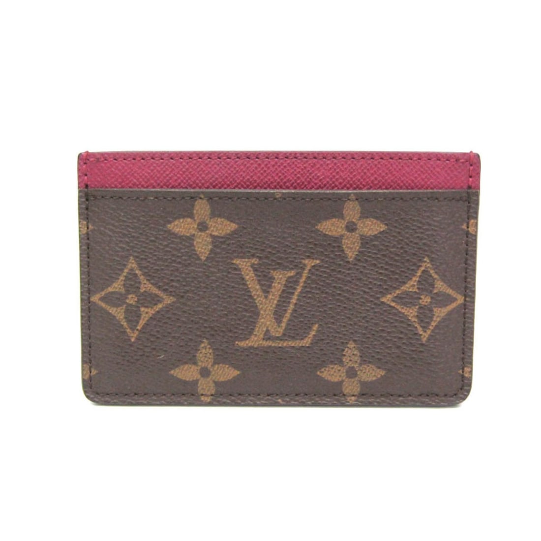 Louis Vuitton Monogram Simple Card Case M60703 Monogram Card Case Brown,Fuchsia (1 of 13)