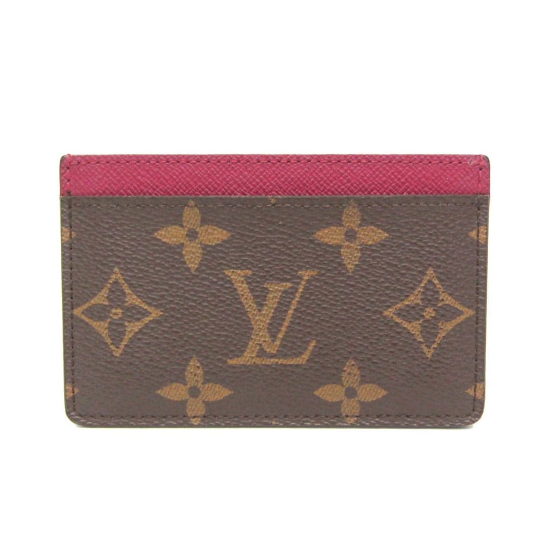 Louis Vuitton Monogram Simple Card Case M60703 Monogram Card Case Brown,Fuchsia (1 of 13)