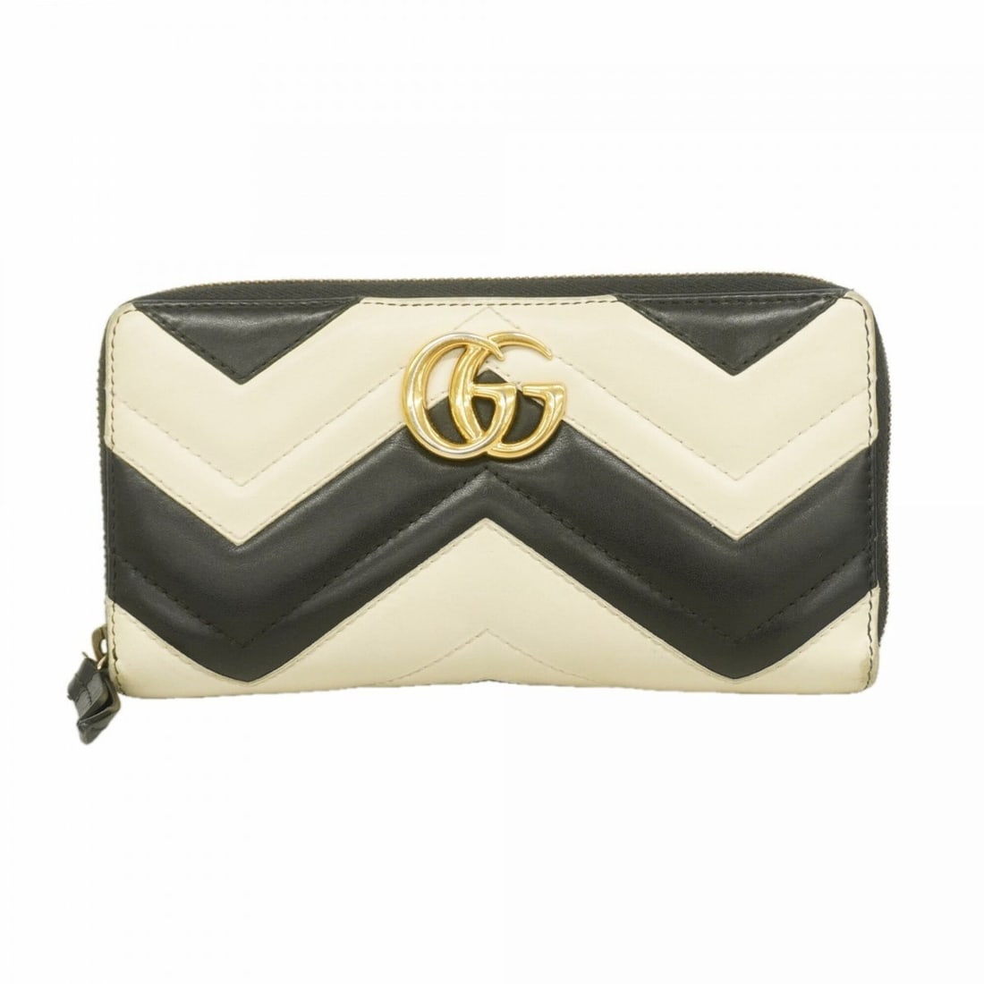 Gucci GG Marmont Long Wallet 443123 Leather White Black Women's: --- Catalog ---Category: SizeSize (HxWxD): 10.5cm x 18.5cm x 3cm / 4.13'' x 7.28'' x 1.18''Category: DesignType: Long wallet (bi-fold)Color: Black, WhiteGender: WomenMaterial: Leather Category: Genera
