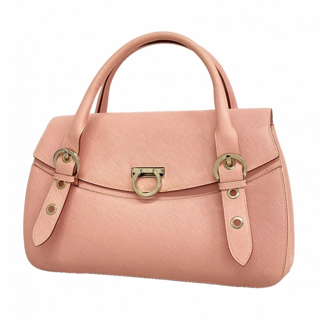 Salvatore Ferragamo Gancini Leather Handbag, Pink, Women's: --- Catalog ---Category: SizeSize (HxWxD): 23cm x 33cm x 11cm / 9.05'' x 12.99'' x 4.33''Category: DesignType: HandbagColor: PinkGender: WomenMaterial: Leather Hardware Color: SilverCategory: GeneralB