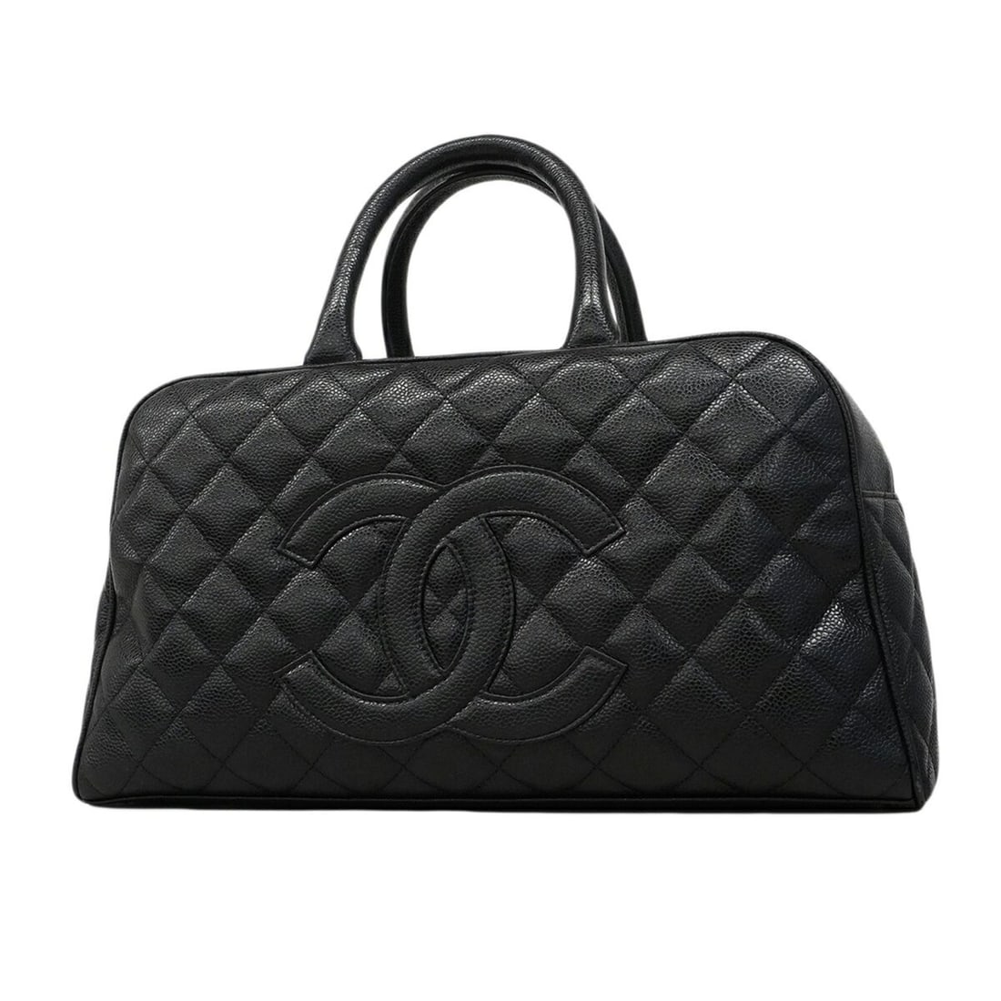Chanel Matelassé handbag, caviar leather, black, women's.: --- Catalog ---Category: SizeSize (HxWxD): 20cm x 37cm x 12cm / 7.87'' x 14.56'' x 4.72''Category: DesignType: HandbagColor: BlackGender: WomenMaterial: Grained Calfskin Hardware Color: GoldCategory: 