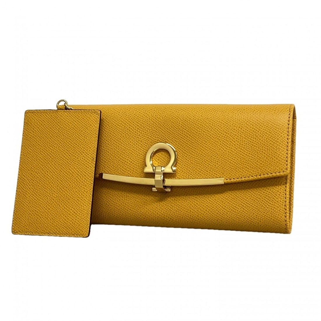 Salvatore Ferragamo Long Wallet, Gancini Leather, Yellow, Women's: --- Catalog ---Category: SizeSize (HxWxD): 9.5cm x 19cm x 3cm / 3.74'' x 7.48'' x 1.18''Category: DesignType: Long wallet (bi-fold)Color: YellowGender: WomenMaterial: Leather Category: GeneralBrand: S