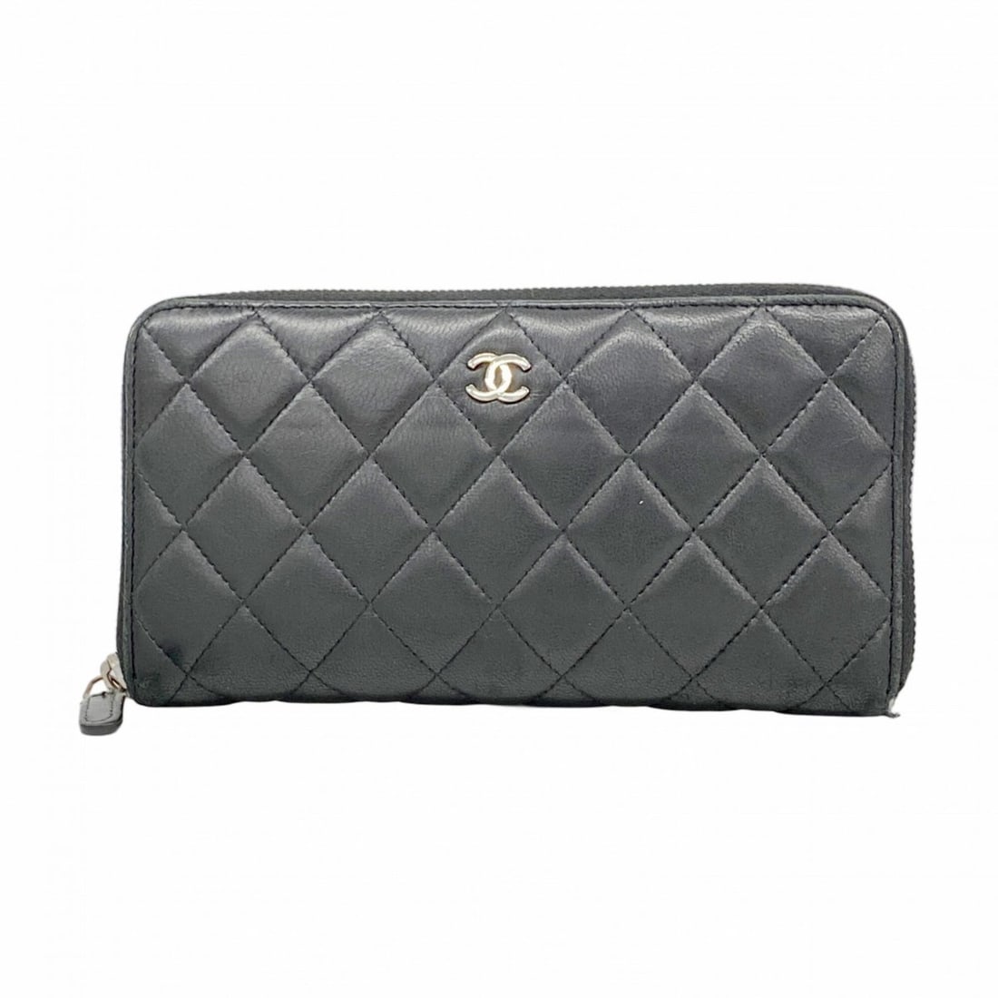 Chanel Matelassé Lambskin Long Wallet, Black, Women's: --- Catalog ---Category: SizeSize (HxWxD): 10.5cm x 19cm x 2cm / 4.13'' x 7.48'' x 0.78''Category: DesignType: Long wallet (bi-fold)Color: BlackGender: WomenMaterial: Leather Leather/Fur Type: Lambski
