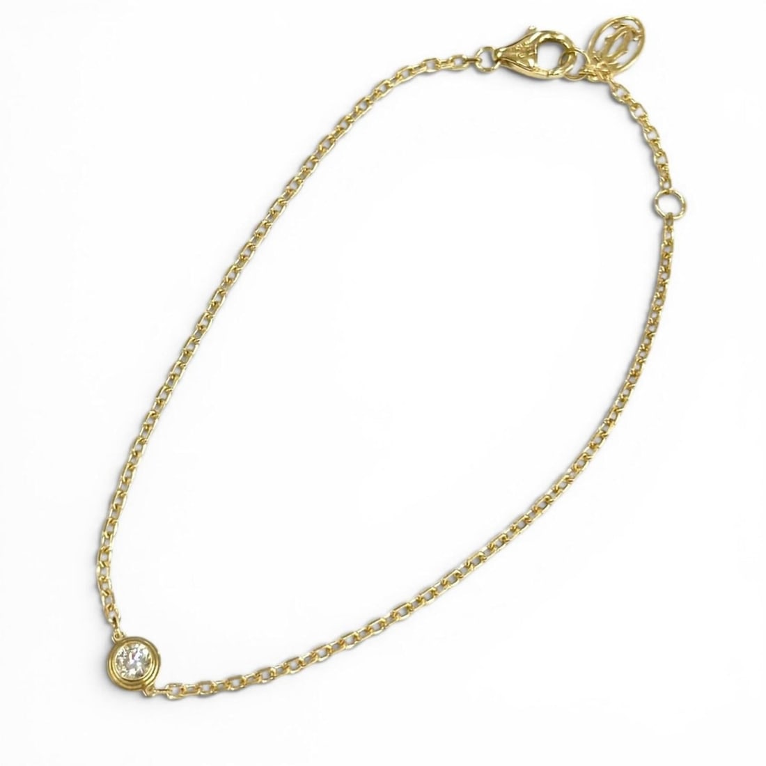 Cartier Damour LM Diamond Bracelet AU750 (YG), purchased September 2025, 18.6cm, 0.13ct diamonds,: --- Catalog ---Category: SizeLength: 16.5cm - 18.5cm / 6.49'' - 7.28''Category: DesignType: Charm braceletColor: Yellow goldStone: DiamondGender: WomenMaterial: Yellow gold (18K)Category: GeneralBrand