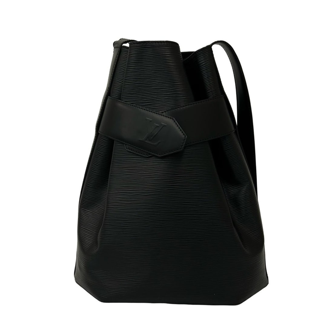 LOUIS VUITTON Vintage Sac Depaule GM Epi Leather Shoulder Bag, Black/Noir (48888): --- Catalog ---Category: SizeSize (HxWxD): 35cm x 29cm x 14.5cm / 13.77'' x 11.41'' x 5.7''Category: DesignType: Shoulder bagColor: BlackGender: WomenMaterial: Leather Category: GeneralBrand: Louis Vu
