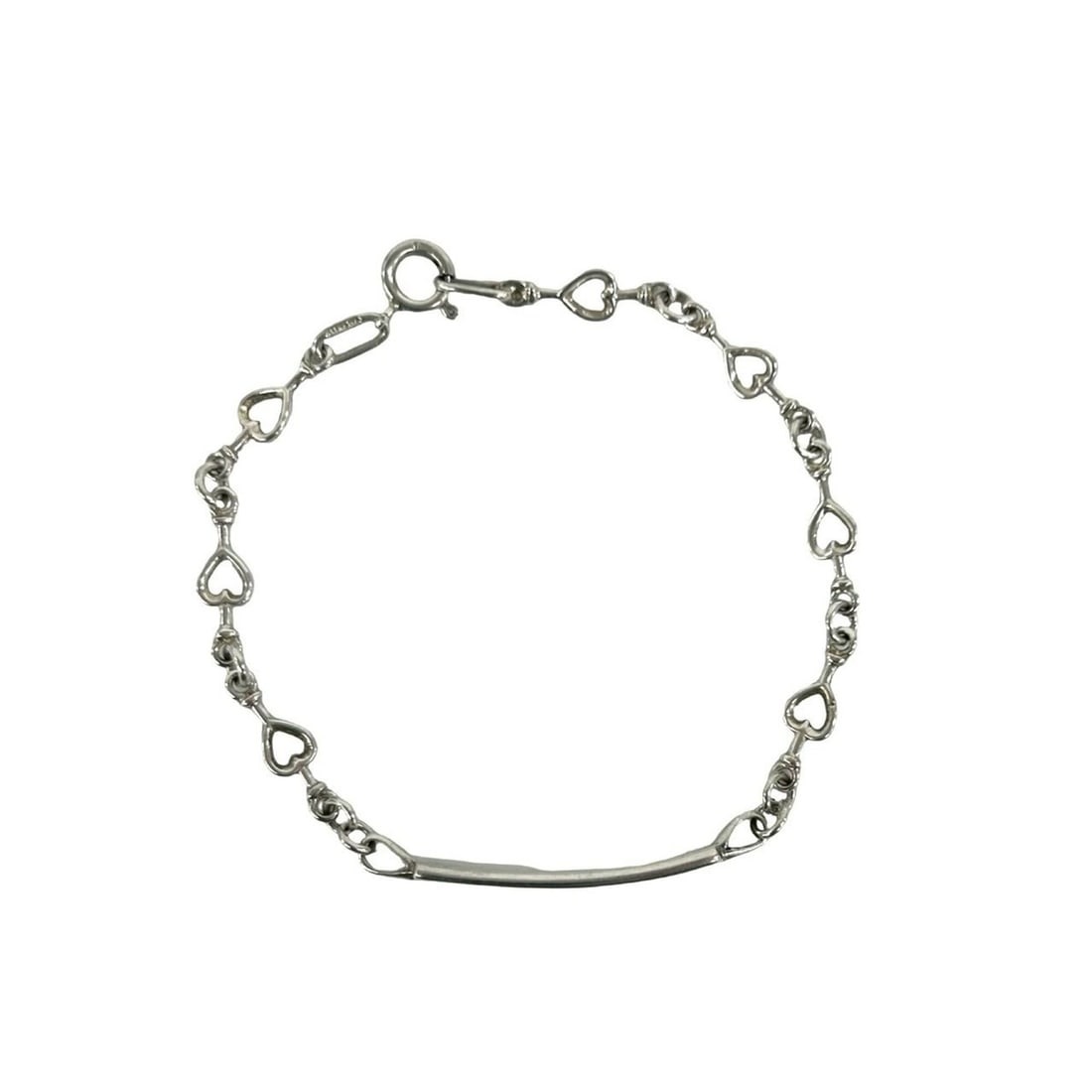 TIFFANY&Co. Tiffany Vintage ID Heart Bracelet, Sterling Silver 925, Accessory, Item Number 06491: --- Catalog ---Category: SizeLength: 19cm / 7.48''Category: DesignType: Charm braceletColor: SilverGender: WomenMaterial: Silver 925Category: GeneralBrand: Tiffany--- Item List ---Section: ConditionRa