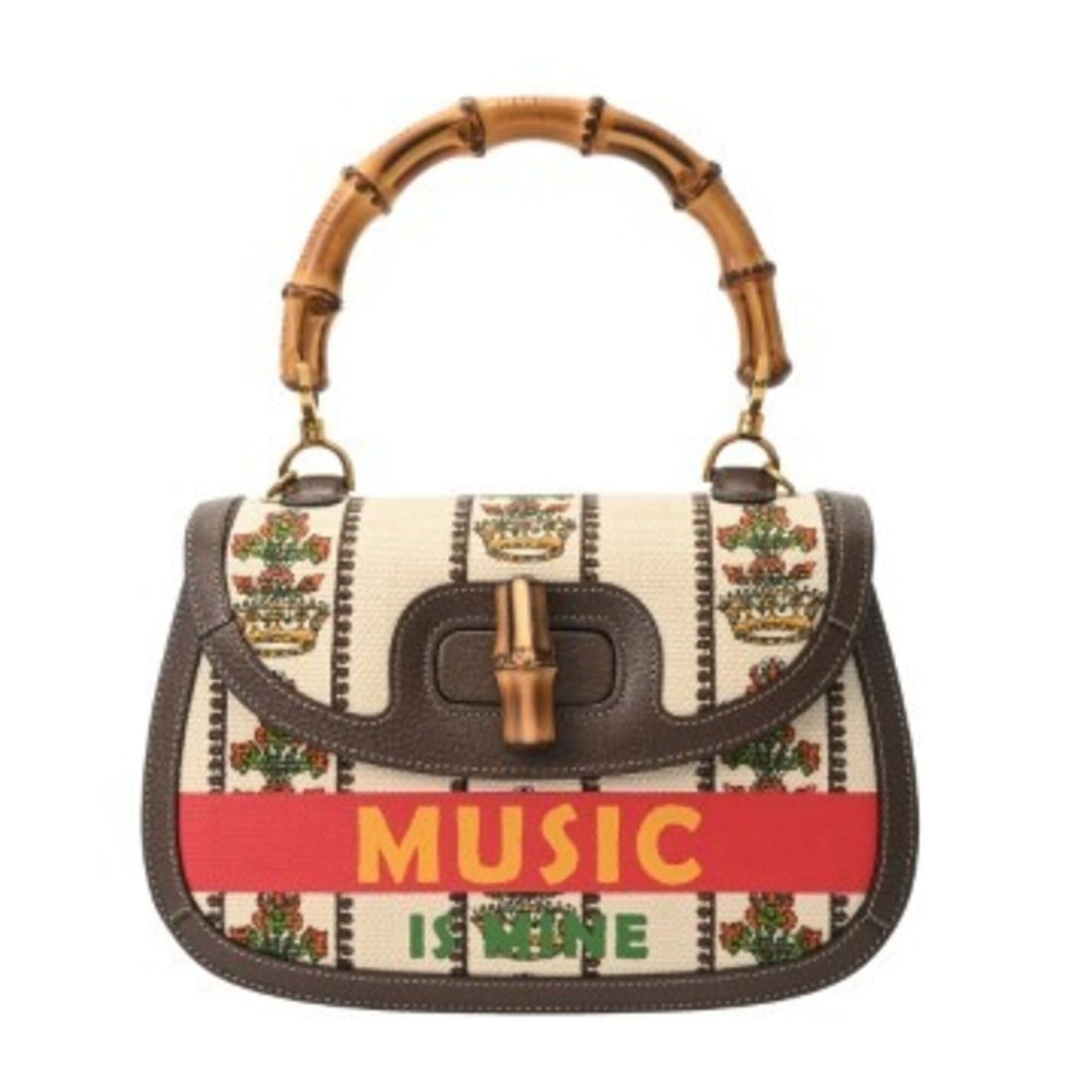 GUCCI Bamboo 2-Way Handbag, Sony 100th Anniversary Model, White/Brown, 681173, Women's,: --- Catalog ---Category: SizeSize (HxWxD): 17cm x 27cm x 9cm / 6.69'' x 10.62'' x 3.54''Category: DesignType: HandbagColor: Brown, WhiteGender: WomenMaterial: Canvas , Leather Hardware Color: GoldLeat