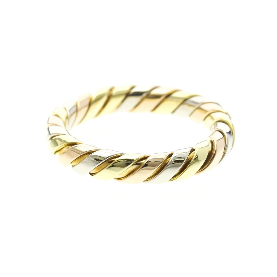 Bvlgari Tubogas Yellow Gold (18K),Pink Gold (18K),White Gold (18K) Fashion No Stone Band Ring Gold: --- Catalog ---Category: SizeWidth: 3.8mm / 0.15''Weight: 4.7g / 0.16oz.JP Size: 16US Size: 7.5Category: DesignType: Band ringColor: GoldMetal: Gold, White GoldStone: No StoneStyle: FashionGender: Men