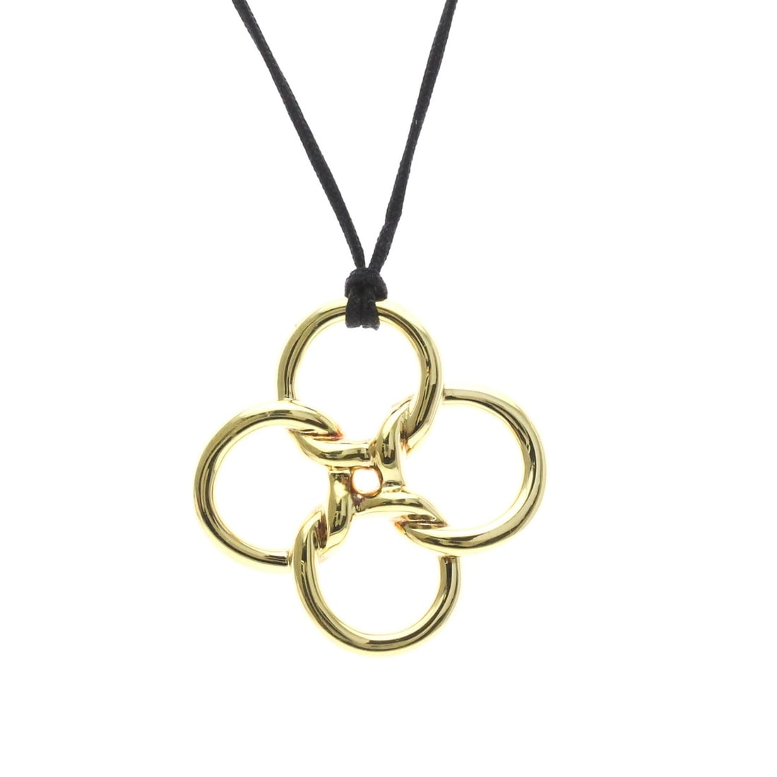 Tiffany Quadrofolio Cord Necklace Yellow Gold (18K) No Stone Women,Men Fashion Necklace (Gold): --- Catalog ---Category: SizeWeight: 8.2g / 0.28oz.Pendant Size: 27.5mm x 27.5mm / 1.08'' x 1.08''Neck Circumference: 40 cm / 15.74''Category: DesignColor: GoldMetal: GoldStone: No StoneStyle: Fashion