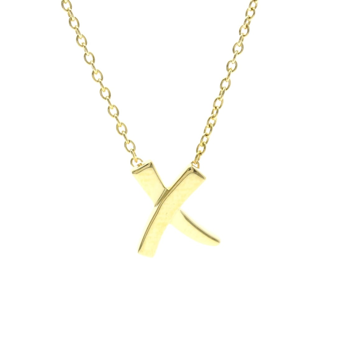 Tiffany Kiss Necklace Yellow Gold (18K) No Stone Women,Men Fashion Necklace (Gold): --- Catalog ---Category: SizeWeight: 2.2g / 0.07oz.Pendant Size: 9.7mm x 7mm / 0.38'' x 0.27''Neck Circumference: 44 cm / 17.32''Category: DesignColor: GoldMetal: GoldStone: No StoneStyle: FashionGend