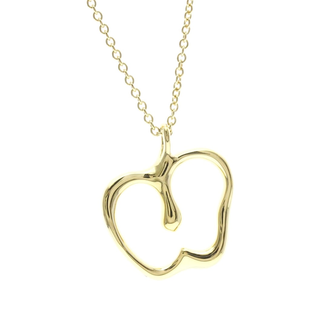 Tiffany Apple Necklace Yellow Gold (18K) No Stone Men,Women Fashion Necklace (Gold): --- Catalog ---Category: SizeWeight: 3.7g / 0.13oz.Pendant Size: 11.3mm x 16mm / 0.44'' x 0.62''Neck Circumference: 41 cm / 16.14''Category: DesignColor: GoldMetal: GoldStone: No StoneStyle: FashionGe