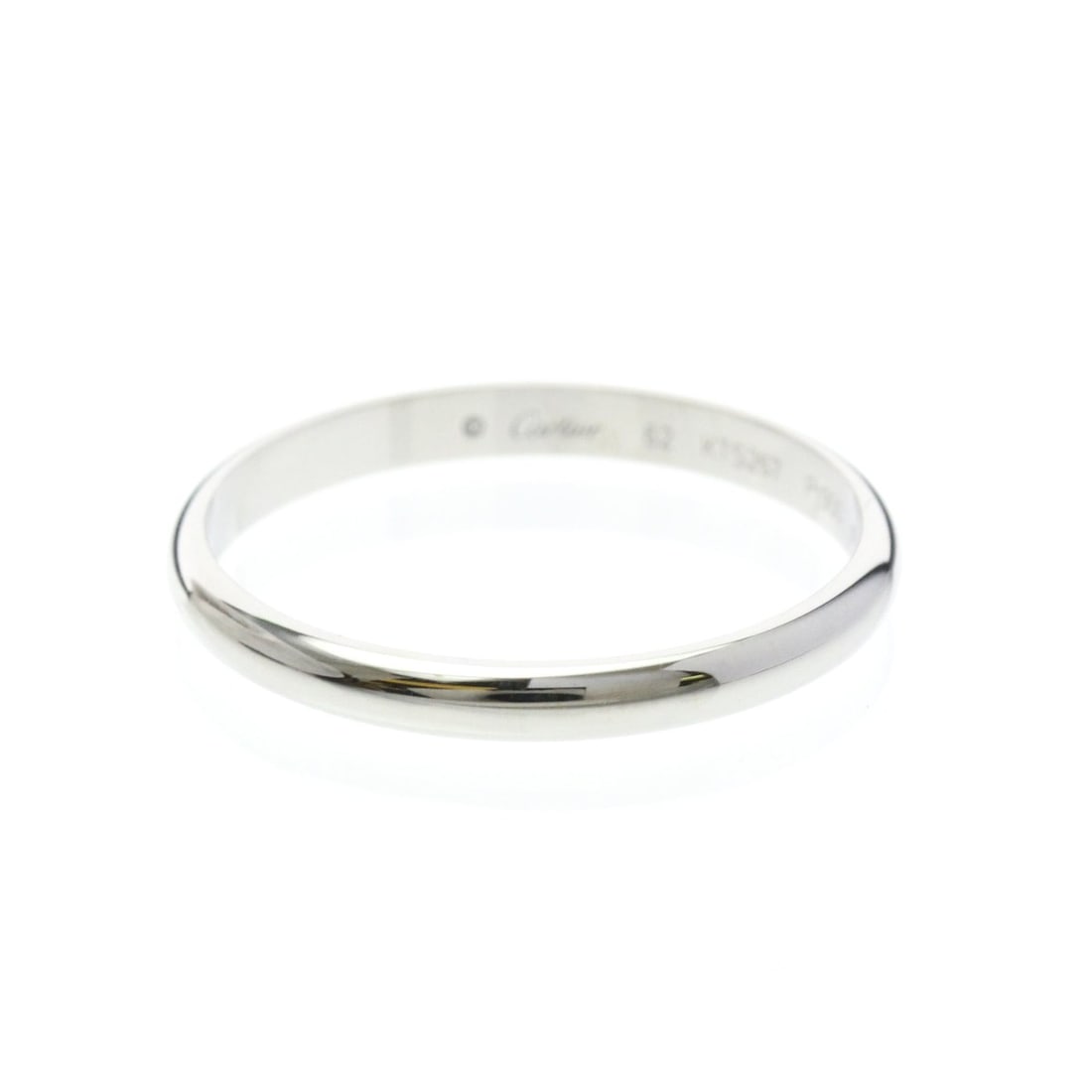 Cartier 1895 Wedding Ring Platinum Fashion No Stone Band Ring Silver: --- Catalog ---Category: SizeWidth: 2.5mm / 0.1''Weight: 3.5g / 0.12oz.JP Size: twenty twoUS Size: 10Brand Size: 62Category: DesignType: Band ringColor: SilverMetal: PlatinumStone: No StoneStyle: Fash