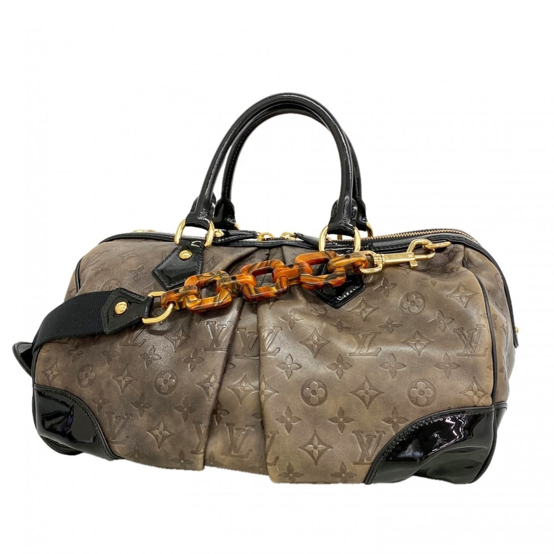 Louis Vuitton handbag, Monogram Stephen, M95298, black/brown, women's. (1 of 12)