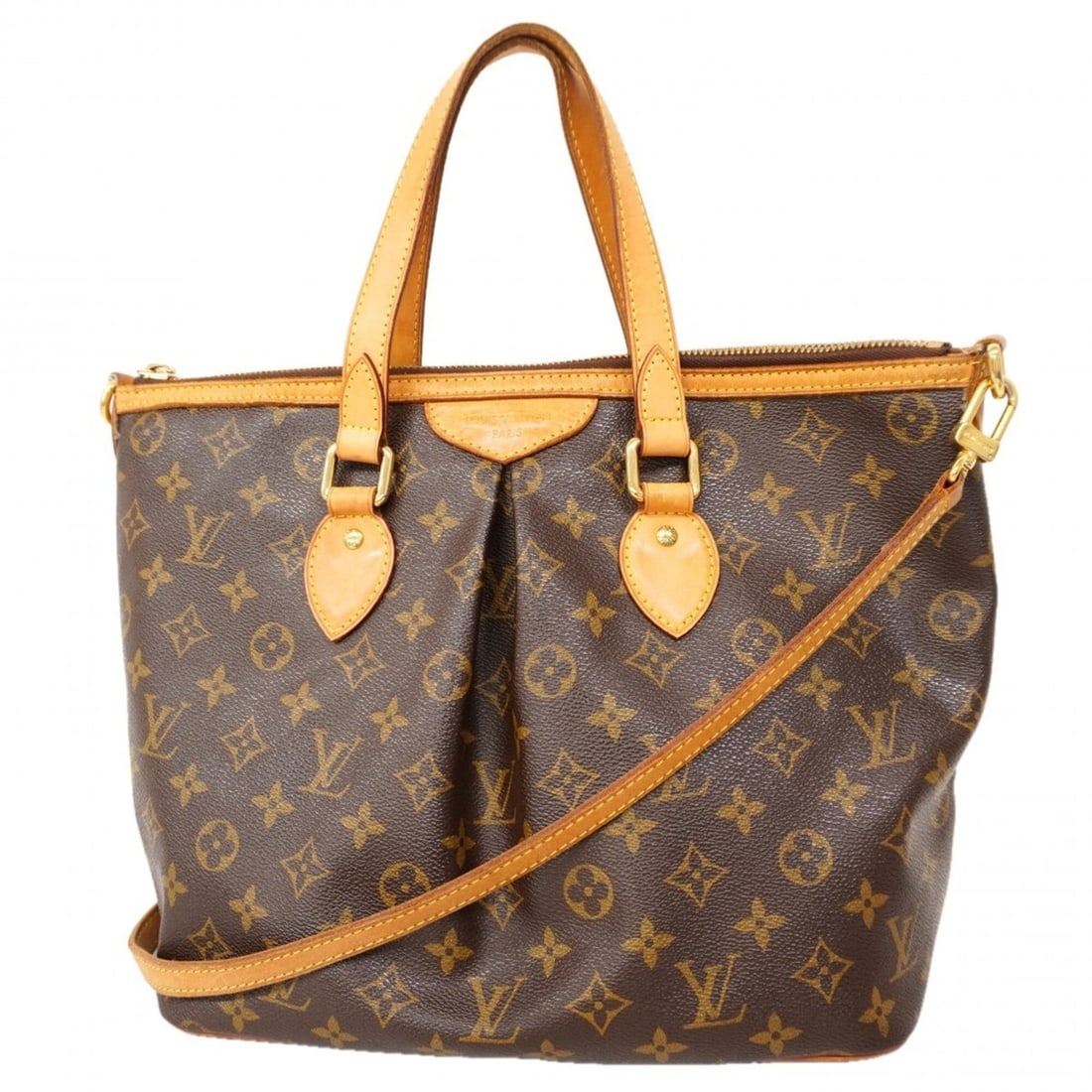 Louis Vuitton Monogram Palermo PM Handbag M40145 Brown 2-way bag for women: --- Catalog ---Category: SizeSize (HxWxD): 25.5cm x 29.5cm x 16cm / 10.03'' x 11.61'' x 6.29''Category: DesignType: HandbagColor: BrownGender: WomenCategory: GeneralMPN: M40145Brand: Louis Vuitton--- 