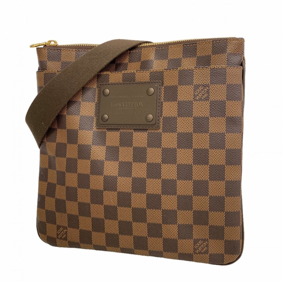 Louis Vuitton Damier Pochette Plat Brooklyn Shoulder Bag N41100 Ebene Men's: --- Catalog ---Category: SizeSize (HxWxD): 25.5cm x 26.5cm x 2.5cm / 10.03'' x 10.43'' x 0.98''Category: DesignType: Shoulder bagColor: EbeneGender: MenCategory: GeneralMPN: N41100Brand: Louis Vuitton