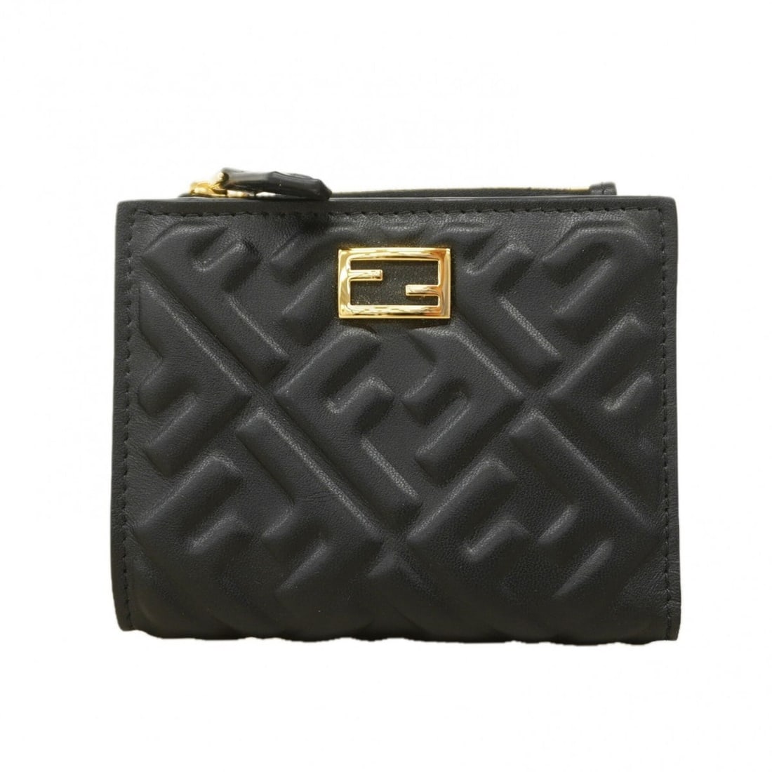 Fendi Leather Wallet, Black, Women's: --- Catalog ---Category: SizeSize (HxWxD): 9.5cm x 11.5cm x 1.5cm / 3.74'' x 4.52'' x 0.59''Category: DesignType: Wallet (bi-fold)Color: BlackGender: WomenMaterial: Leather Category: GeneralBrand: Fen