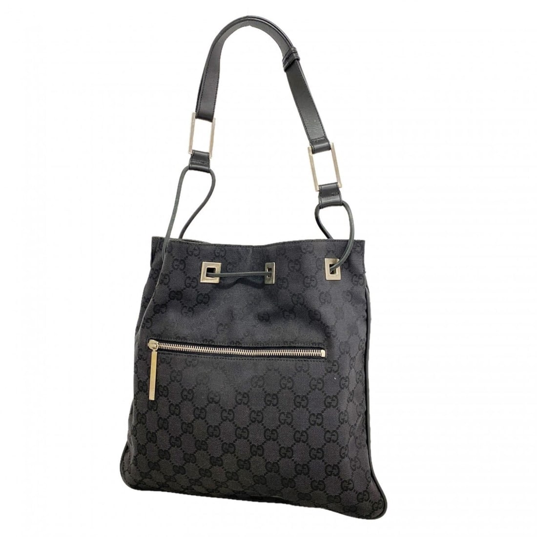 Gucci Shoulder Bag GG Canvas 001 4021 Black Women's: --- Catalog ---Category: SizeSize (HxWxD): 30cm x 32cm x 1.5cm / 11.81'' x 12.59'' x 0.59''Category: DesignType: Shoulder bagColor: BlackGender: WomenMaterial: Canvas Hardware Color: SilverCategory: G