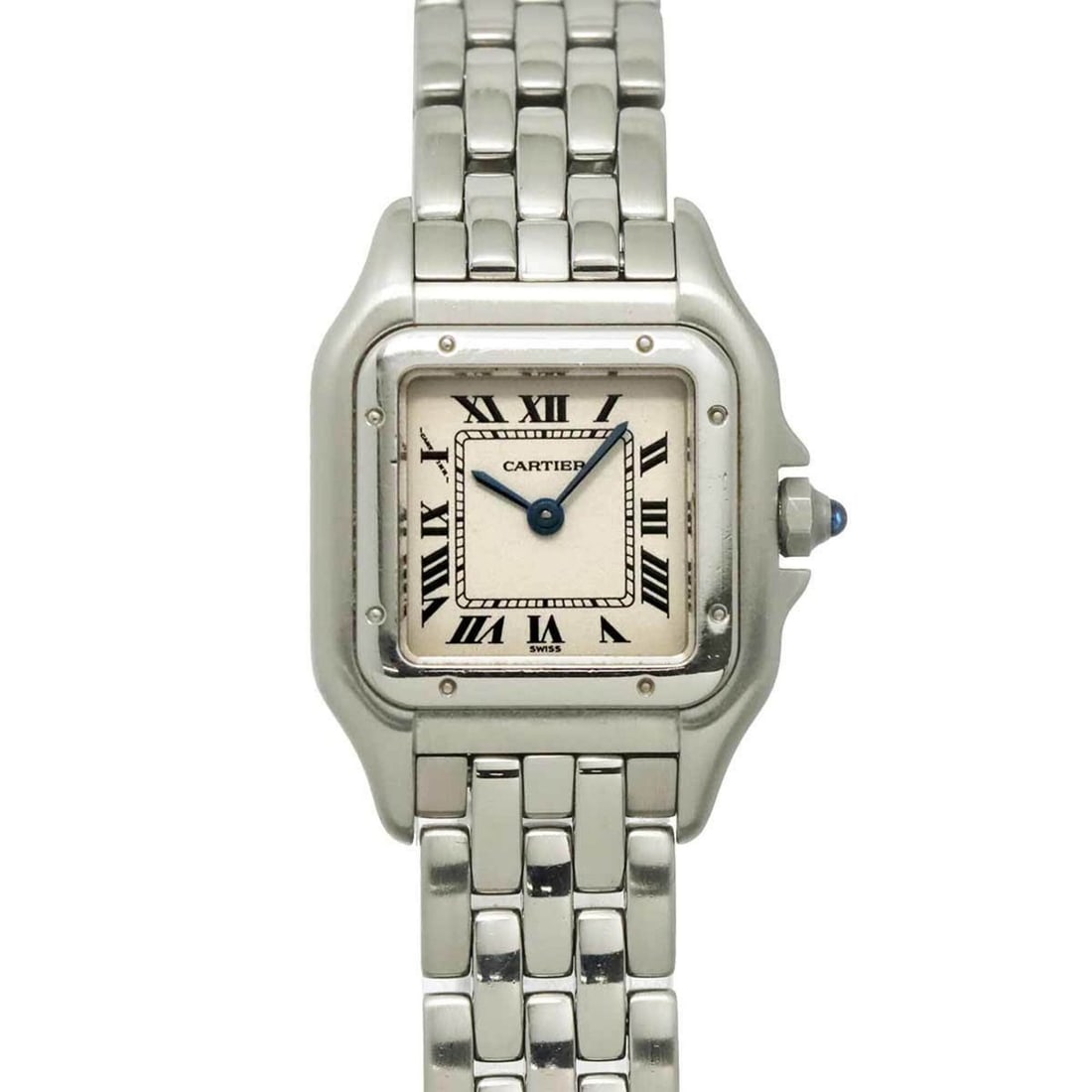 Cartier Panthère SM W25033P5 Women's Watch, Ivory, Quartz Watch: --- Catalog ---Category: SizeWrist Size: 16cm / 6.29''Case Diameter: 22mm / 0.87''Category: DesignType: WristwatchGender: WomenColor (Dial): IvoryMaterial (Band): Stainless steelMaterial (Case): Stain