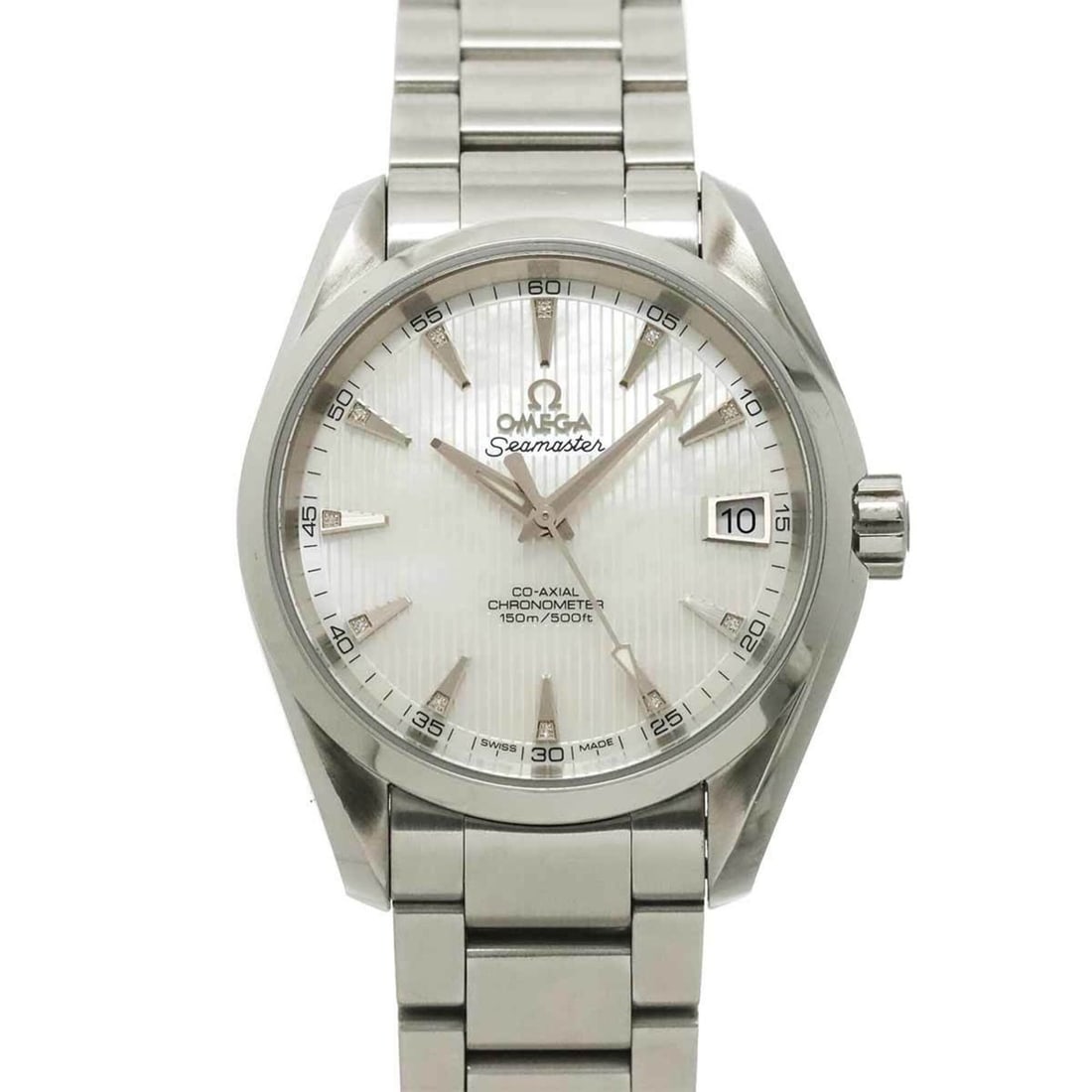 Omega Seamaster Aqua Terra Co-Axial 231 10 39 21 55 001 Men's Watch 11P Diamond Date White: --- Catalog ---Category: SizeWrist Size: 17cm / 6.69''Case Diameter: 39mm / 1.54''Category: DesignType: WristwatchGender: MenColor (Dial): White shellMaterial (Band): Stainless steelMaterial (Case): S