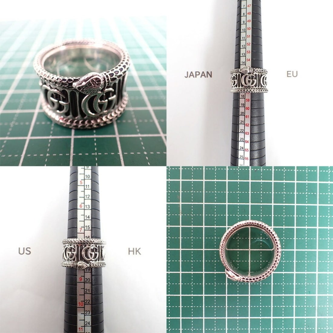 GUCCI 925 Snake Ring, Size 16 - 11