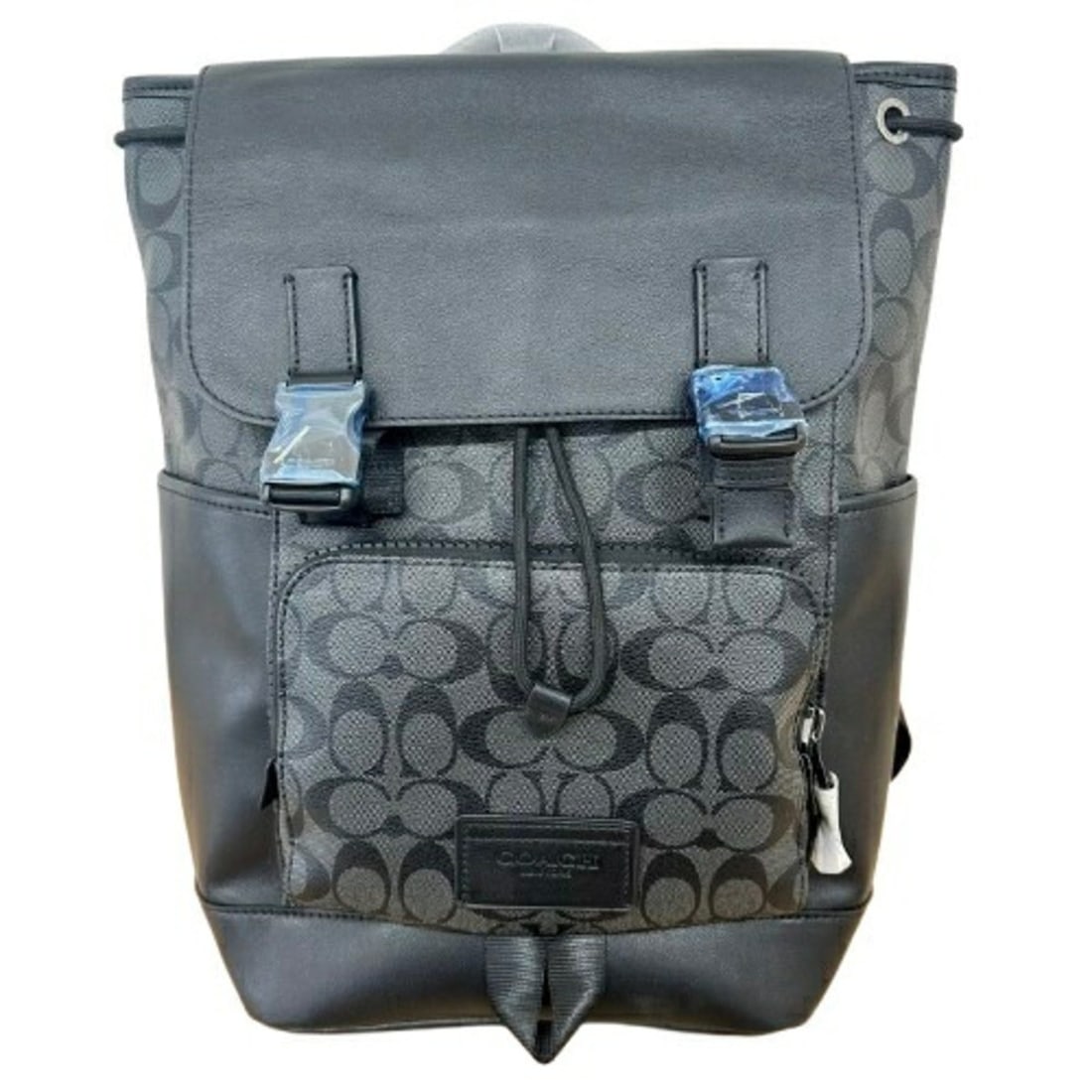 COACH Track Backpack Signature Leather Canvas Rucksack C2712 Black Men's: --- Catalog ---Category: SizeSize (HxWxD): 42cm x 27cm x 15cm / 16.53'' x 10.62'' x 5.9''Category: DesignType: BackpackColor: BlackGender: MenMaterial: Leather , Canvas Category: GeneralLine: Signatur