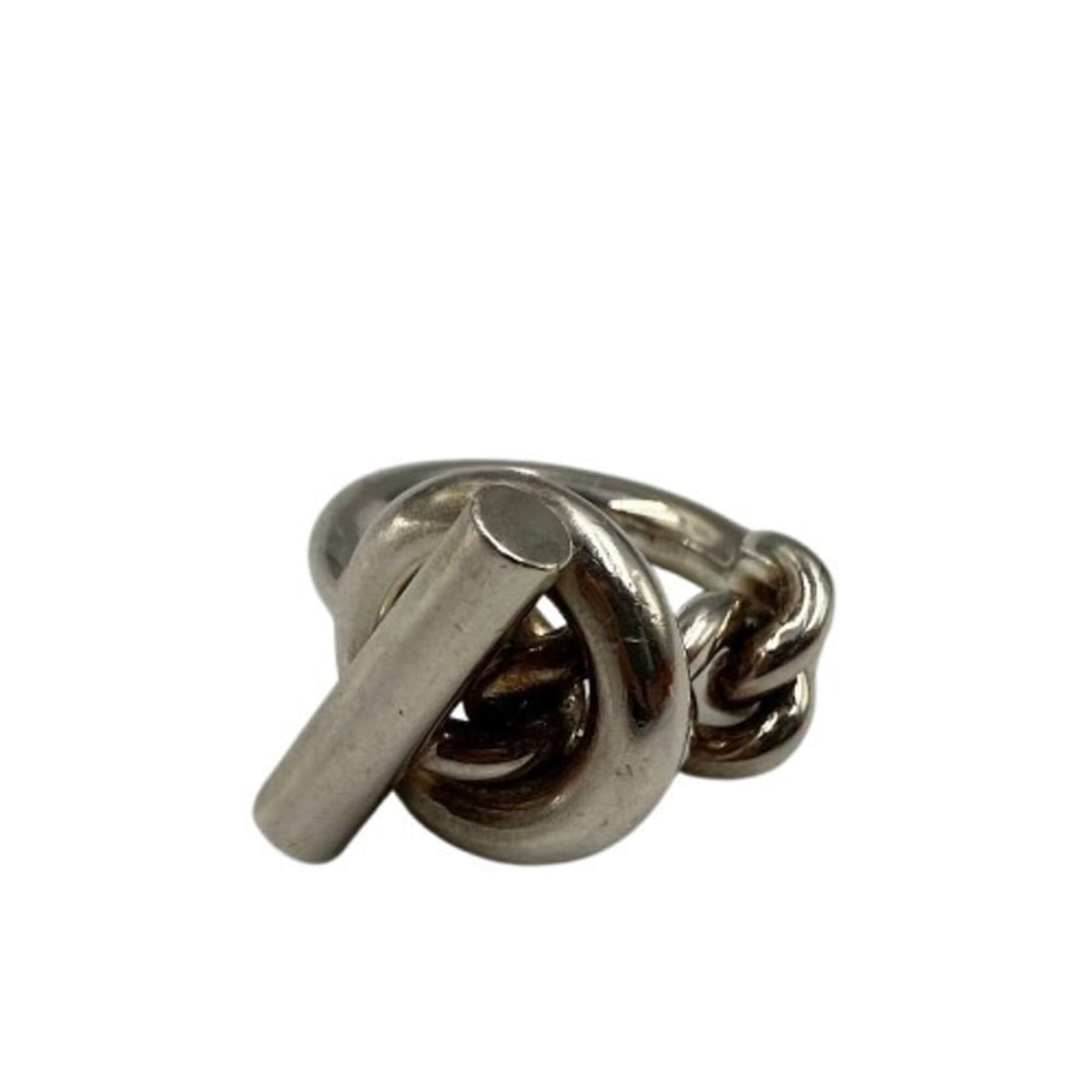 HERMES Silver Croisette Ring Ag925 Men's Size 51: --- Catalog ---Category: SizeUS Size: 6Brand Size: 51Category: DesignType: Band ringColor: SilverGender: MenMaterial: Silver 925Category: GeneralBrand: Hermes--- Item List ---Section: ConditionRanking