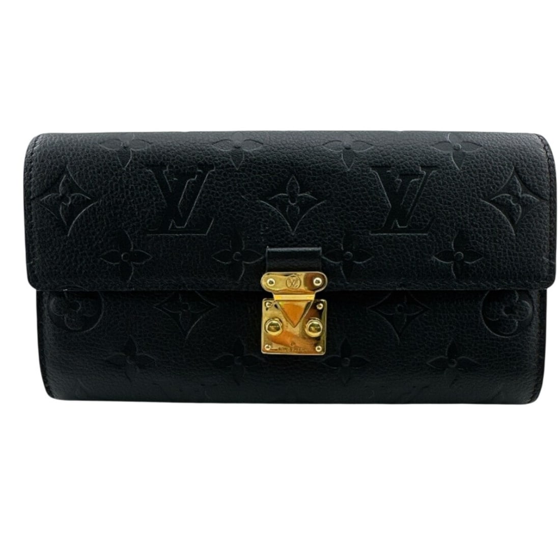 LOUIS VUITTON Portefeuille Salametis Bi-fold Wallet with Slide Lock, Monogram Empreinte, Black (1 of 15)