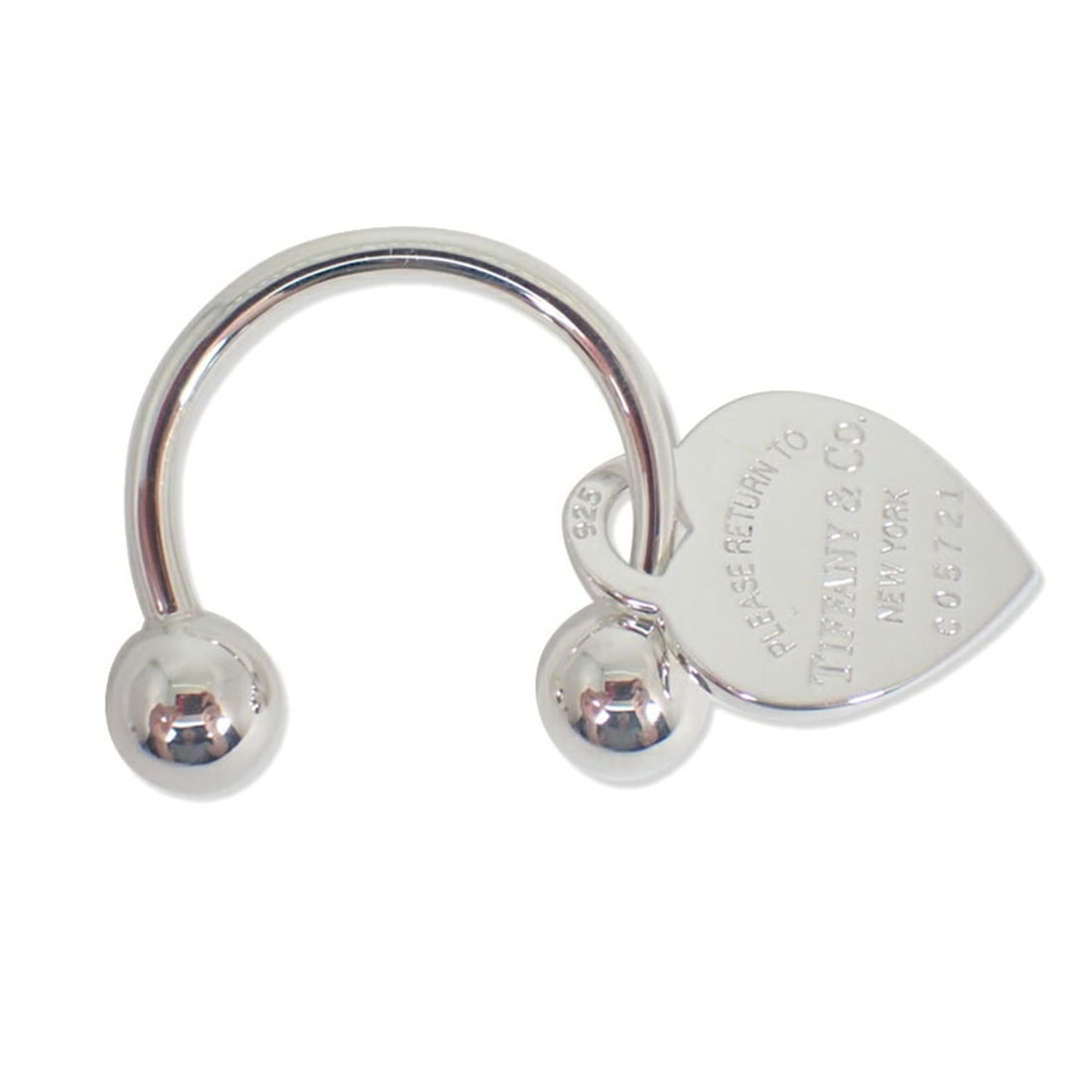TIFFANY & Co. 925 Return to Heart Tag Keyring: --- Catalog ---Category: DesignType: KeyringGender: Women,MenMaterial: Sterling silver 925Category: GeneralBrand: Tiffany--- Item List ---Section: ConditionRanking: Rank A Used - A few traces of usage