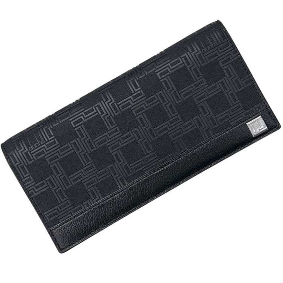 Dunhill Bi-fold Long Wallet, Black, D-Eight L2LH10A, Leather dunhill: --- Catalog ---Category: SizeSize (HxWxD): 9.5cm x 19cm x 2cm / 3.74'' x 7.48'' x 0.78''Category: DesignType: Long wallet (bi-fold)Color: BlackGender: Men,WomenMaterial: Leather Category: