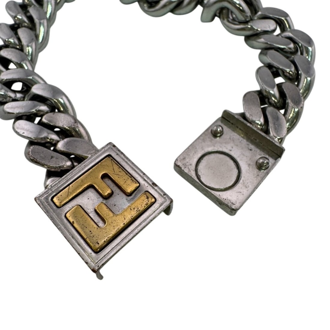 FENDI FF logo bracelet, silver - 4