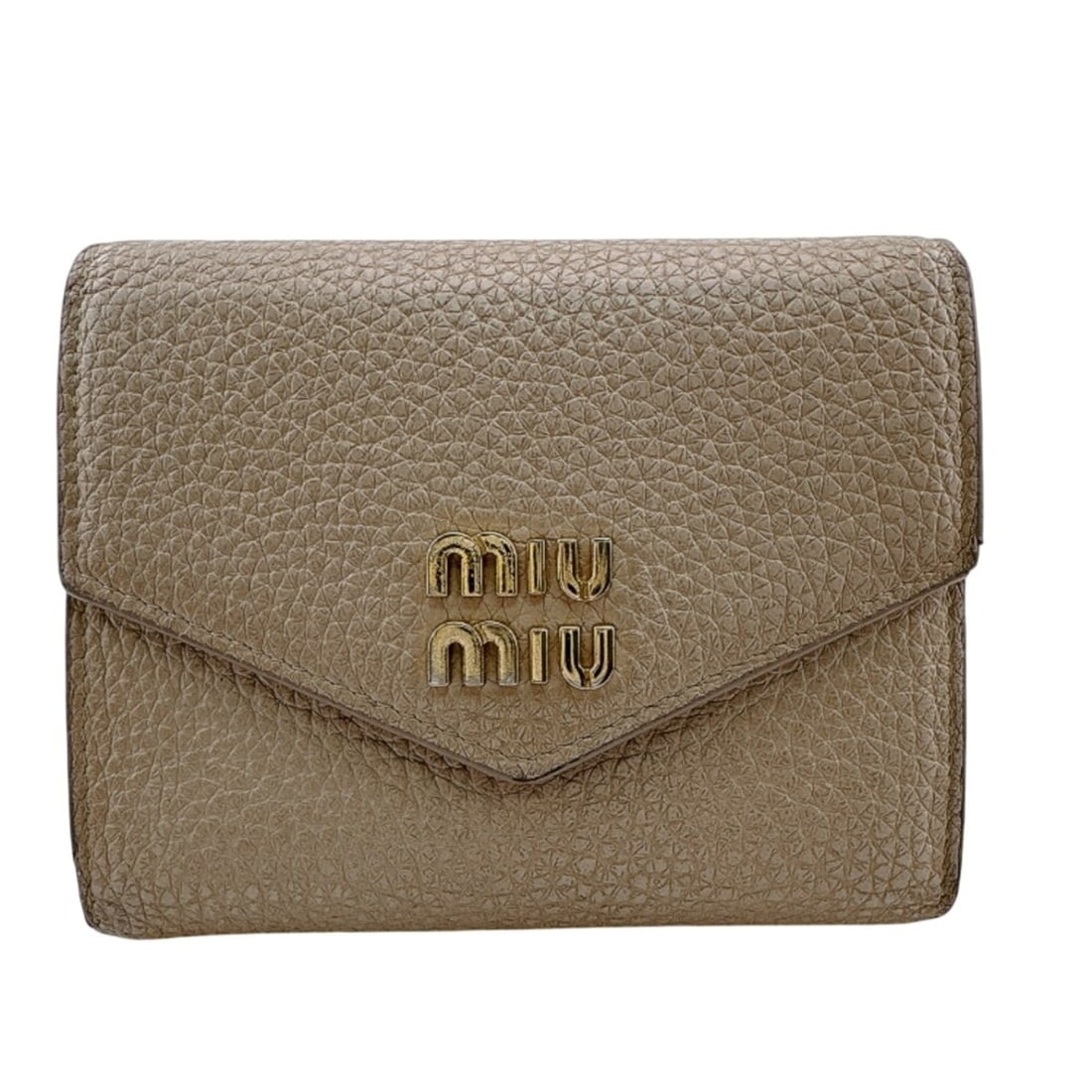 Miu Miu MIUMIU 5MH040 Compact Wallet Logo Tri-fold Pink: --- Catalog ---Category: SizeSize (HxWxD): 9cm x 11cm / 3.54'' x 4.33''Category: DesignType: Wallet (tri-fold)Color: Beige, PinkGender: WomenMaterial: Leather Category: GeneralMPN: 5MH040Brand: Miu Mi