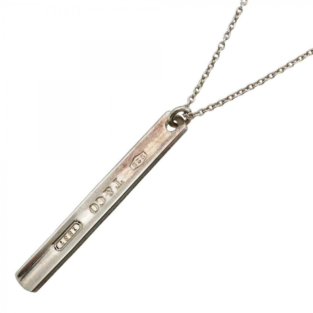 Tiffany & Co. 1837 Narrow Bar Necklace, Sterling Silver 925, Women's: --- Catalog ---Category: SizePendant Size: 32.6mm x 4mm / 1.28'' x 0.15''Neck Circumference: 40.5 cm / 15.94''Category: DesignGender: WomenMaterial: Silver 925Necklace Type: NecklaceCategory: GeneralB