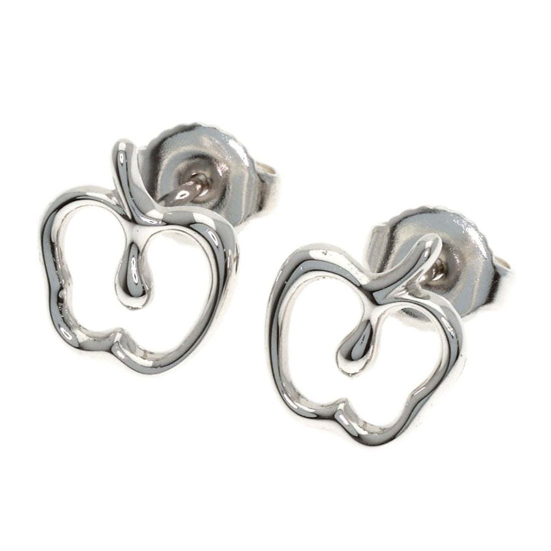 Tiffany Apple Earrings, Silver, Women's (TIFFANY&Co.): --- Catalog ---Category: SizeStone Size (HxW): 10.40mm x 9.60mm / 0.41'' x 0.38''Category: DesignColor: SilverGender: WomenMaterial: SilverCategory: GeneralBrand: Tiffany--- Item List ---Section: Cond