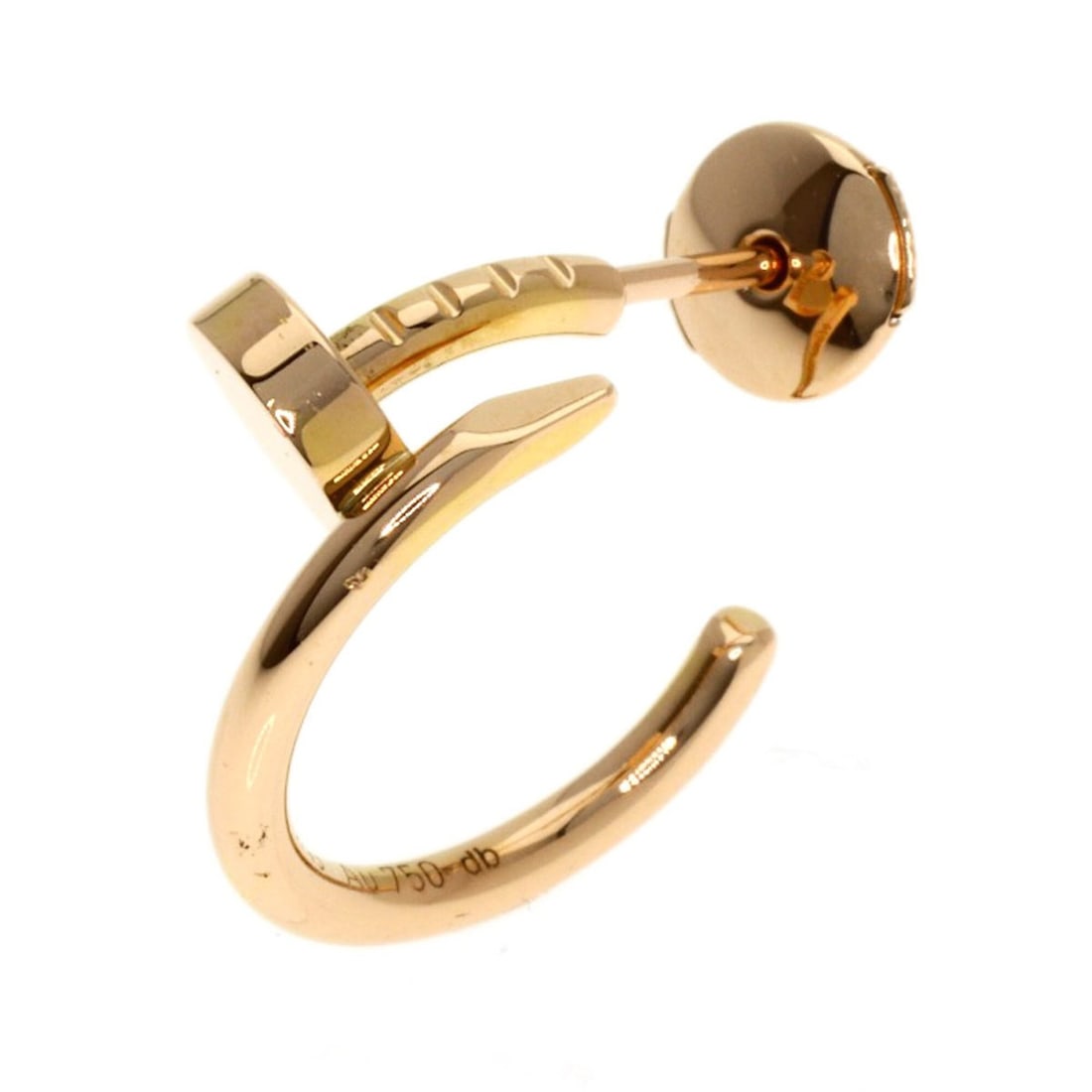 Cartier Juste un Clou Hoop Earring, SM size, left ear, 18K yellow gold, women's.: --- Catalog ---Category: SizeStone Size (HxW): 16.30mm x 7.70mm / 0.64'' x 0.30''Category: DesignColor: Yellow goldGender: WomenMaterial: Yellow gold (18K)Category: GeneralBrand: Cartier--- Item List 