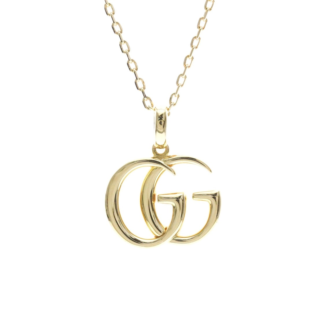Gucci Double GG Necklace Yellow Gold (18K) No Stone Men,Women Fashion Necklace (Gold): --- Catalog ---Category: SizeWeight: 10.1g / 0.35oz.Pendant Size: 13.2mm x 17mm / 0.51'' x 0.66''Neck Circumference: 60 cm - 65 cm / 23.62'' - 25.59''Category: DesignColor: GoldMetal: GoldStone: No St