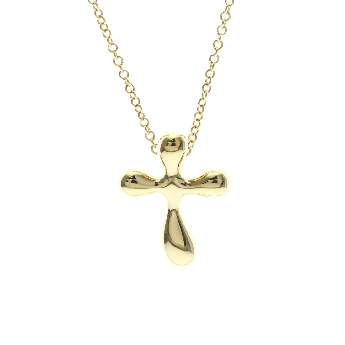 Tiffany Small Cross Necklace Yellow Gold (18K) No Stone Men,Women Fashion Necklace (Gold): --- Catalog ---Category: SizeWeight: 3.8g / 0.13oz.Pendant Size: 15.8mm x 12mm / 0.62'' x 0.47''Neck Circumference: 40 cm / 15.74''Category: DesignColor: GoldMetal: GoldStone: No StoneStyle: FashionGe