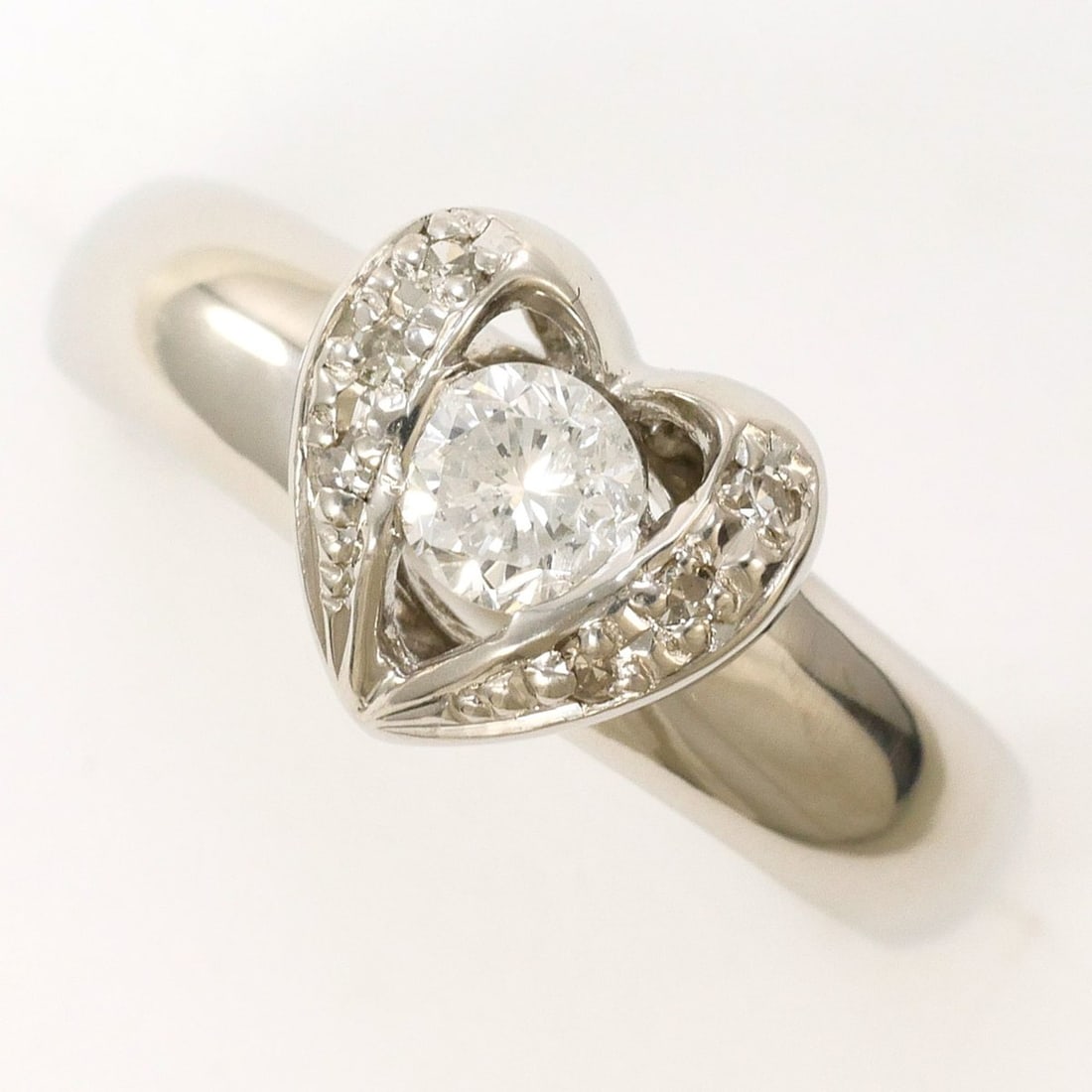 PT900 Platinum Ring with 0.26ct Diamond (no carat marking), I1 clarity, Certificate of Authenticity, (1 of 9)