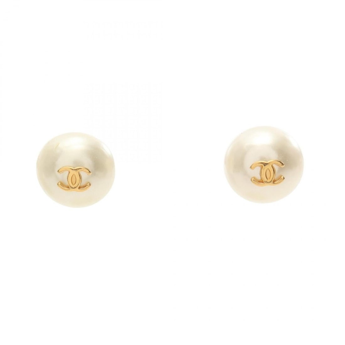 Chanel Coco Mark Earrings, Gold Plated (GP), Faux Pearl, Women's, Gold/White Tones: --- Catalog ---Category: SizeSize (HxWxD): 12.00mm x 12.00mm / 0.47'' x 0.47''Category: DesignType: Stud earringsColor: Gold, WhiteGender: WomenMaterial: Gold platingCategory: GeneralBrand: Chanel---