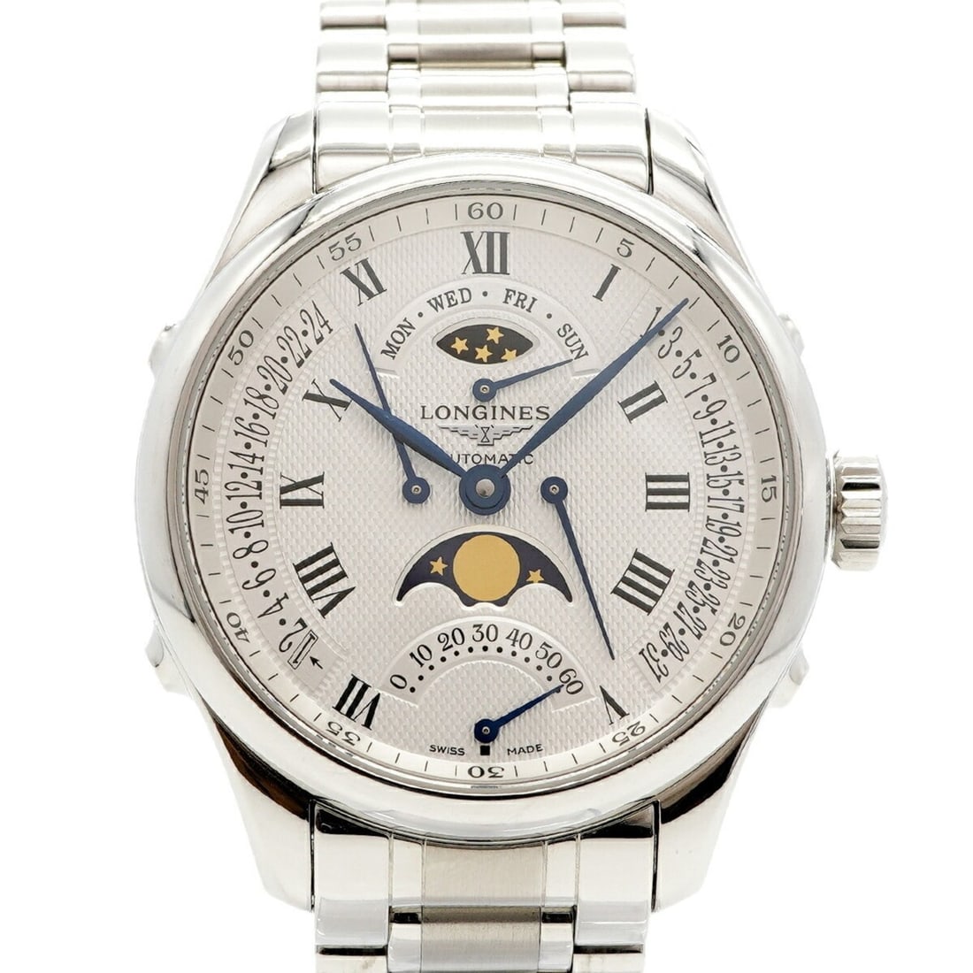 Longines Master Collection L2.738.4 Silver Dial Men's Watch: --- Catalog ---Category: SizeWrist Size: 17cm / 6.69''Case Diameter: 41.1mm / 1.62''Category: DesignType: WristwatchGender: MenColor (Dial): SilverMaterial (Band): Stainless steelCategory: GeneralMPN:
