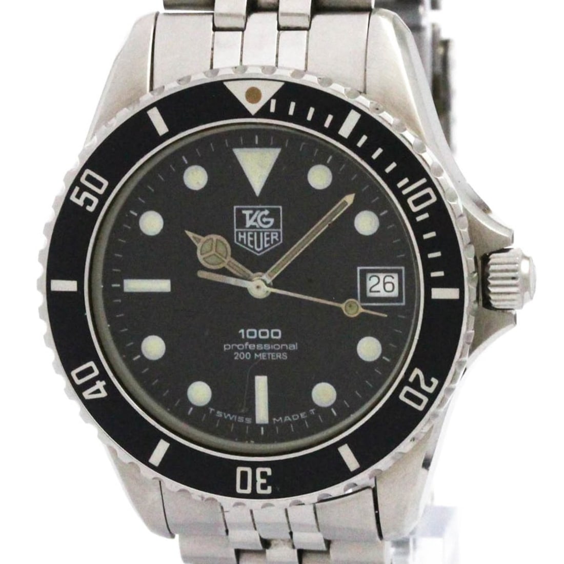 TAG HEUER 1000 Stainless Steel Quartz Mens Watch 980.013: --- Catalog ---Category: SizeCase Diameter: 37mm / 1.46''Category: DesignType: WristwatchStyle: SportGender: MenColor (Dial): BlackMaterial (Band): Stainless steelMaterial (Case): Stainless steelCateg
