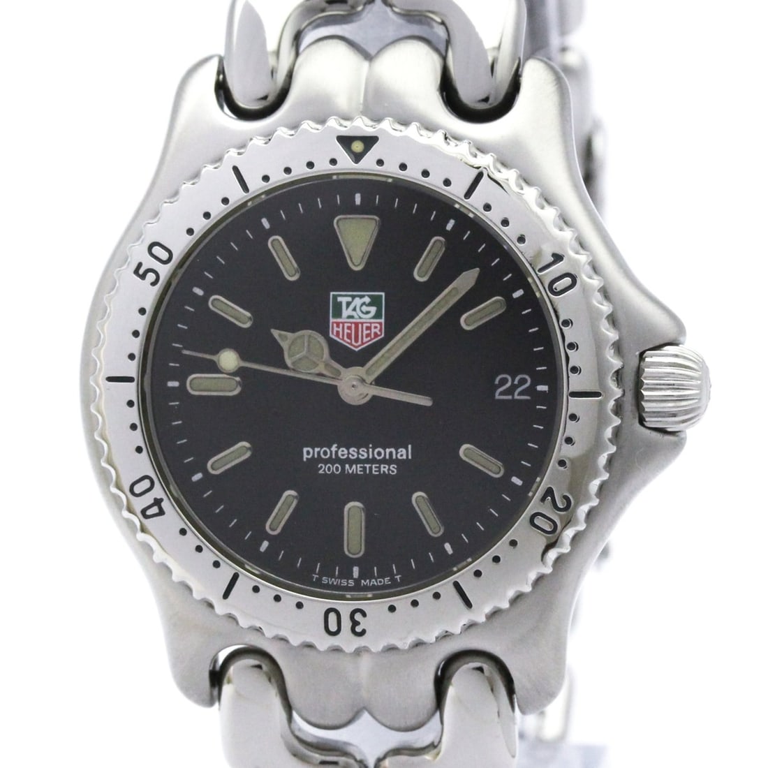 TAG HEUER Sel Professional 200M Quartz Mid Size Watch S99.313 Polished: --- Catalog ---Category: SizeCase Diameter: 33mm / 1.3''Category: DesignType: WristwatchStyle: Dress/FormalGender: MenColor (Dial): BlackMaterial (Band): Stainless steelMaterial (Case): Stainless stee
