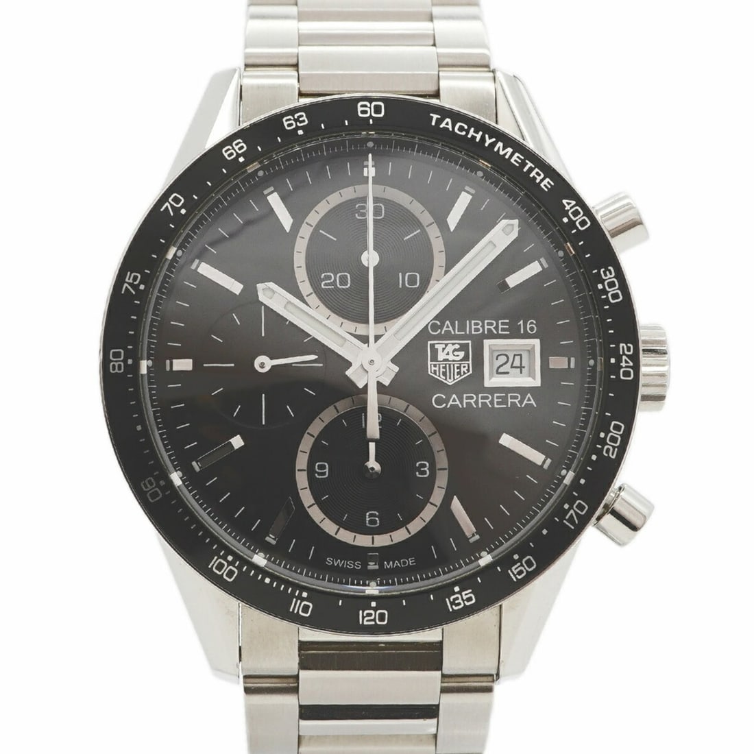 TAG Heuer Carrera Calibre 16 CV201AJ Black Dial Men's Watch: --- Catalog ---Category: SizeWrist Size: 17cm / 6.69''Case Diameter: 41mm / 1.61''Category: DesignType: WristwatchGender: MenColor (Dial): BlackMaterial (Band): Stainless steelCategory: GeneralMPN: CV