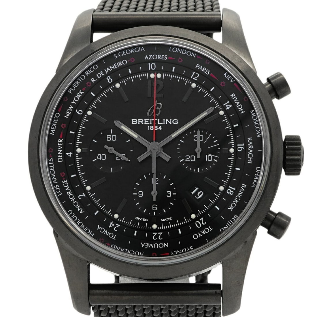 Breitling Transocean Unitime Pilot Limited Edition (1000 pieces) MB0510 Black Dial Men's Watch: --- Catalog ---Category: SizeWrist Size: 16cm / 6.29''Case Diameter: 46mm / 1.81''Category: DesignType: WristwatchGender: MenColor (Dial): BlackMaterial (Band): RubberCategory: GeneralMPN: MB0510Brand