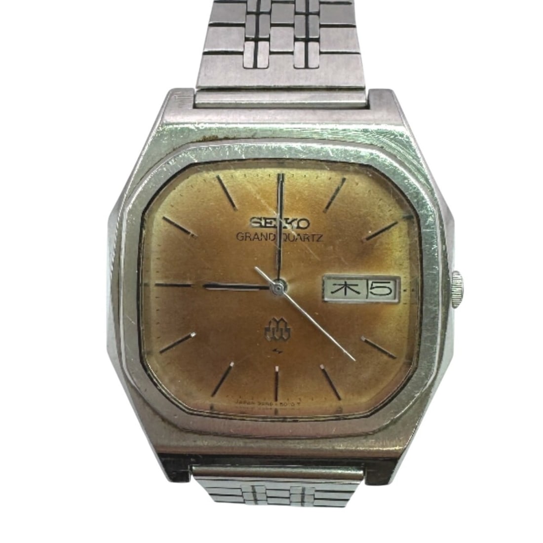SEIKO 9256-5020 GRAND QUARTZ 3-hand wristwatch, silver: --- Catalog ---Category: SizeWrist Size: 15cm / 5.9''Case Diameter: 30mm / 1.18''Category: DesignType: WristwatchGender: MenColor (Dial): BrownMaterial (Band): Gold platedMaterial (Case): Gold platedC